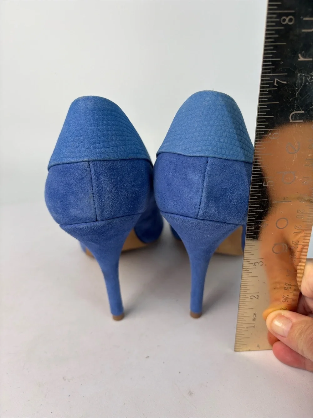 🐚 Steven By Steve Madden Blue Suede Pointed-Toe Stilettos p-distnt